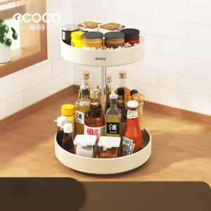 Double layer rotating storage rack