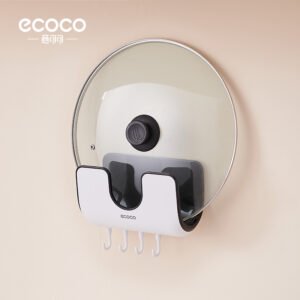 Wall mounted pot cover rack
