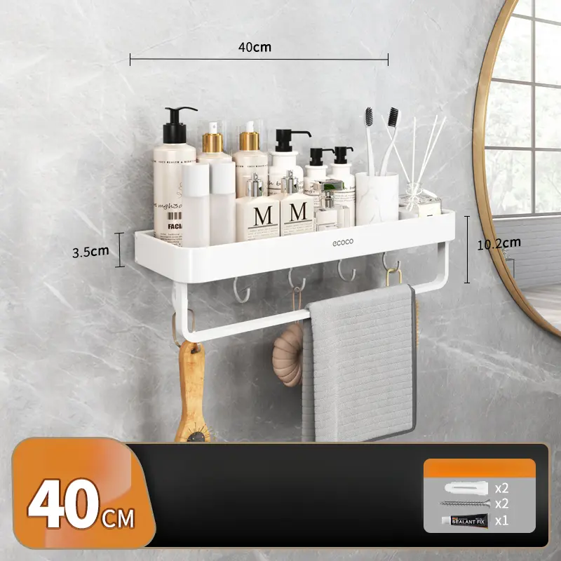 Removable wall-mounted shelf (40cm) - fully equipped - Image 5