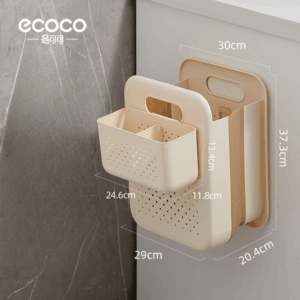 Wall mounted folding dirty clothes basket-big-High configuration