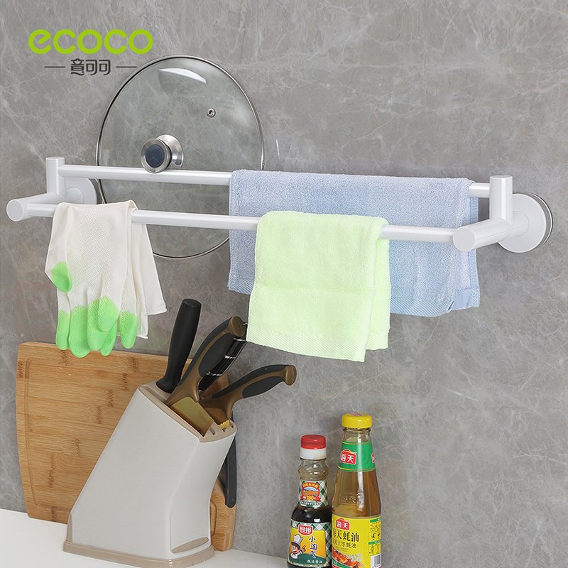 Magic suction cup double pole towel rack - Image 2