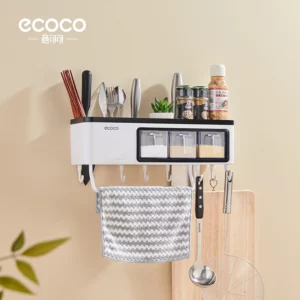 Multifunctional wall mounted kitchen storage rack (short)