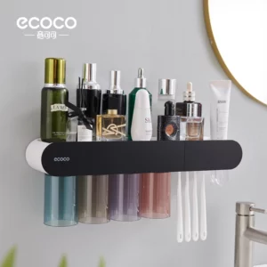 Magnetic toothbrush rack（Transparent four cup）