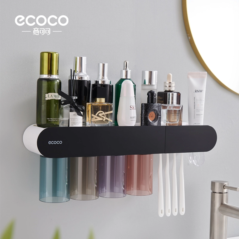 Magnetic toothbrush rack(Transparent four cup)
