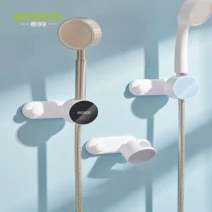 Multi-functional shower rack in bathroom