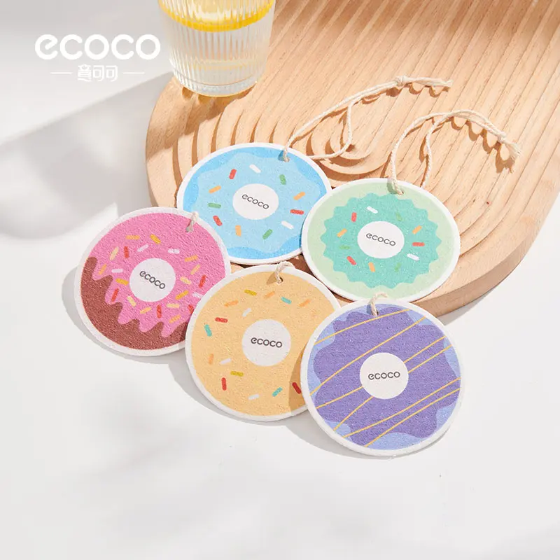 doughnut Wood pulp dishwashing cotton(five per package)