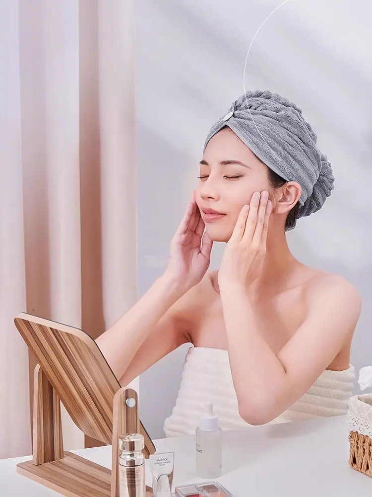 Coral Fleece Hair Towel - Image 4