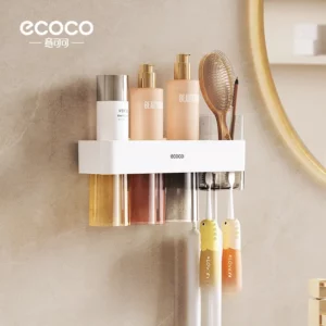 Magnetic Wall mounted toothbrush Holder (Three cups) - high configuration