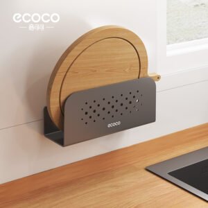 Wall mounted cutting board rack